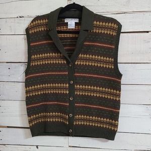 Vintage JH Collectibles, Sweater Vest  Size Large, 100% Wool